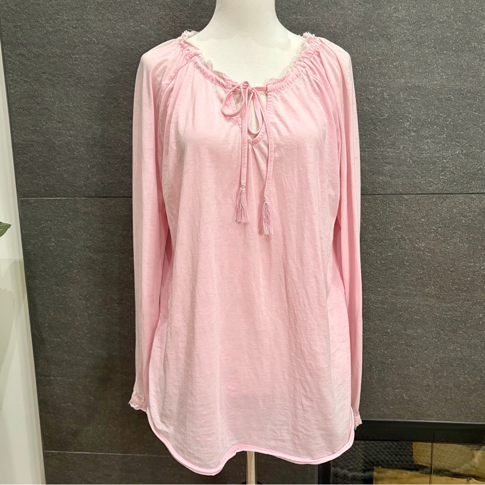 JAG Light Pink Peasant Top Size Medium
